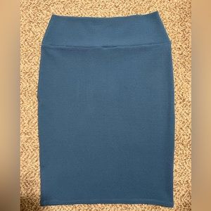 Lularoe Cassie Skirt like new blue skirt